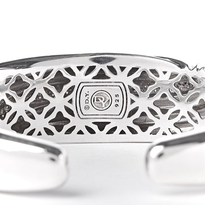 David Yurman Sterling Silver Diamond Hinge Cuff Bracelet 4 of 4