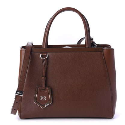 Fendi Vitello Elite Petite 2Jours Tote Walnut 1 of 11