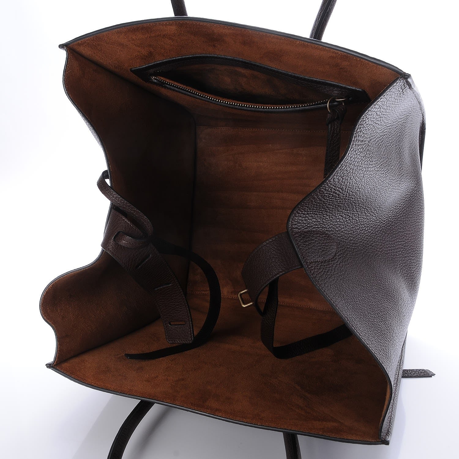 Celine Shiny Grained Calfskin Medium Phantom Luggage Brown 5 of 8