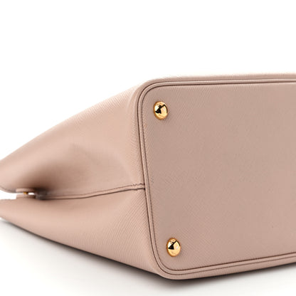 Prada Saffiano Cuir Medium Double Bag Cammeo Rosa 9 of 11