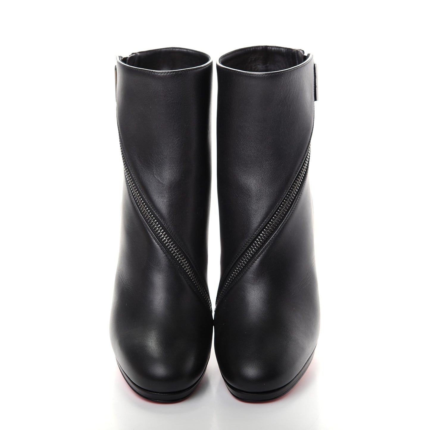 Calfskin Birgitta 100 Zip Around Ankle Bootie 37 Black