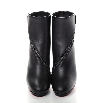Christian Louboutin Calfskin Birgitta 100 Zip Around Ankle Bootie 37 Black 5 of 10