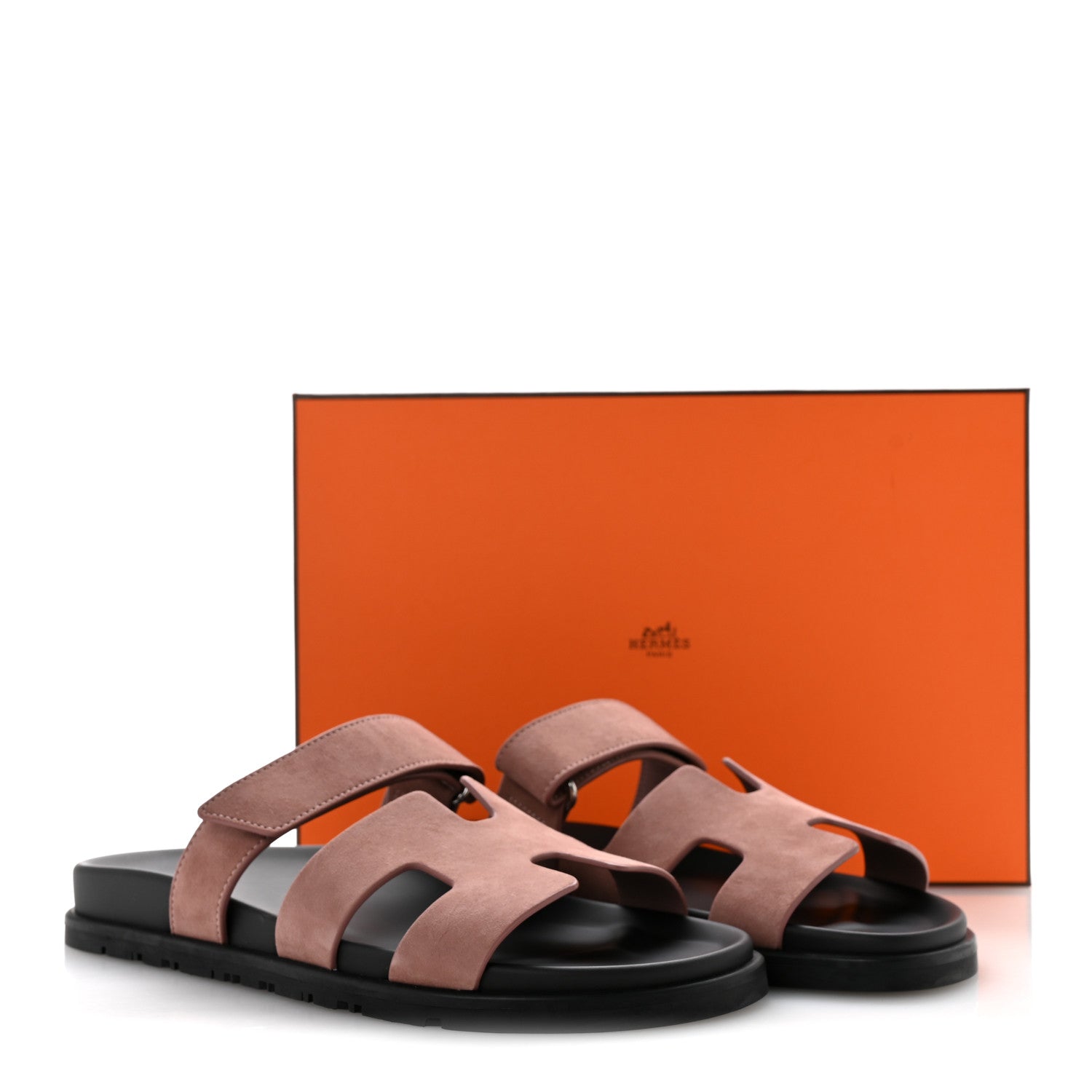 Hermes Suede Goatskin Womens Chypre Sandals 40.5 Rose Antique 10 of 10