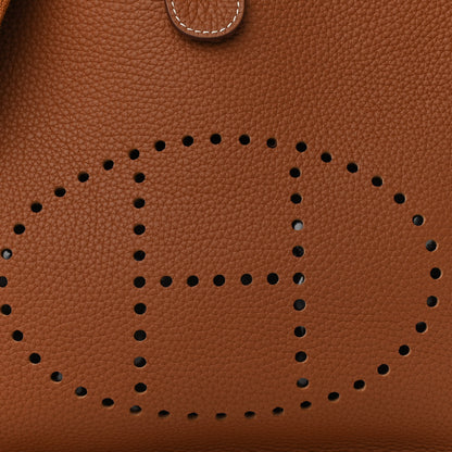 Hermes Taurillon Clemence Evelyne III PM Gold 8 of 10