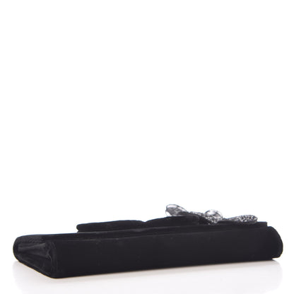 Christian Louboutin Velvet Strass Alice Clutch Black 5 of 7