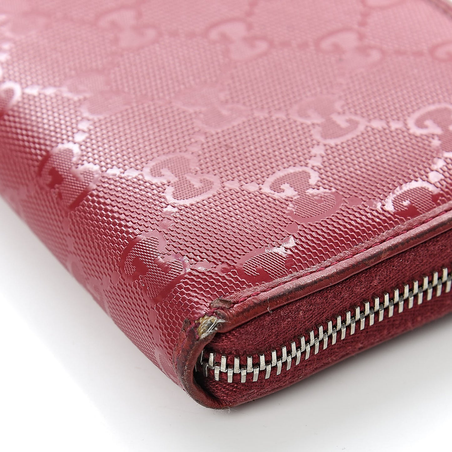 Imprime Monogram GG Pierce Zip Around Wallet Red