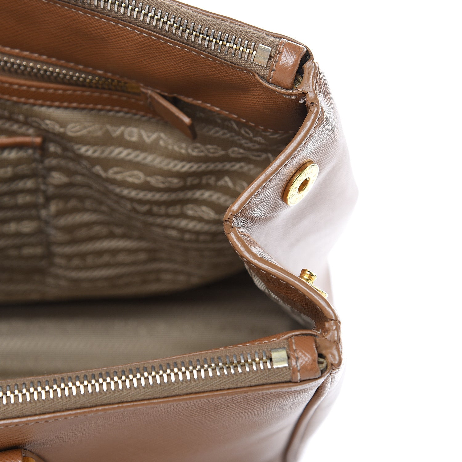 Prada Saffiano Medium Galleria Double Zip Tote Caramel 20 of 27