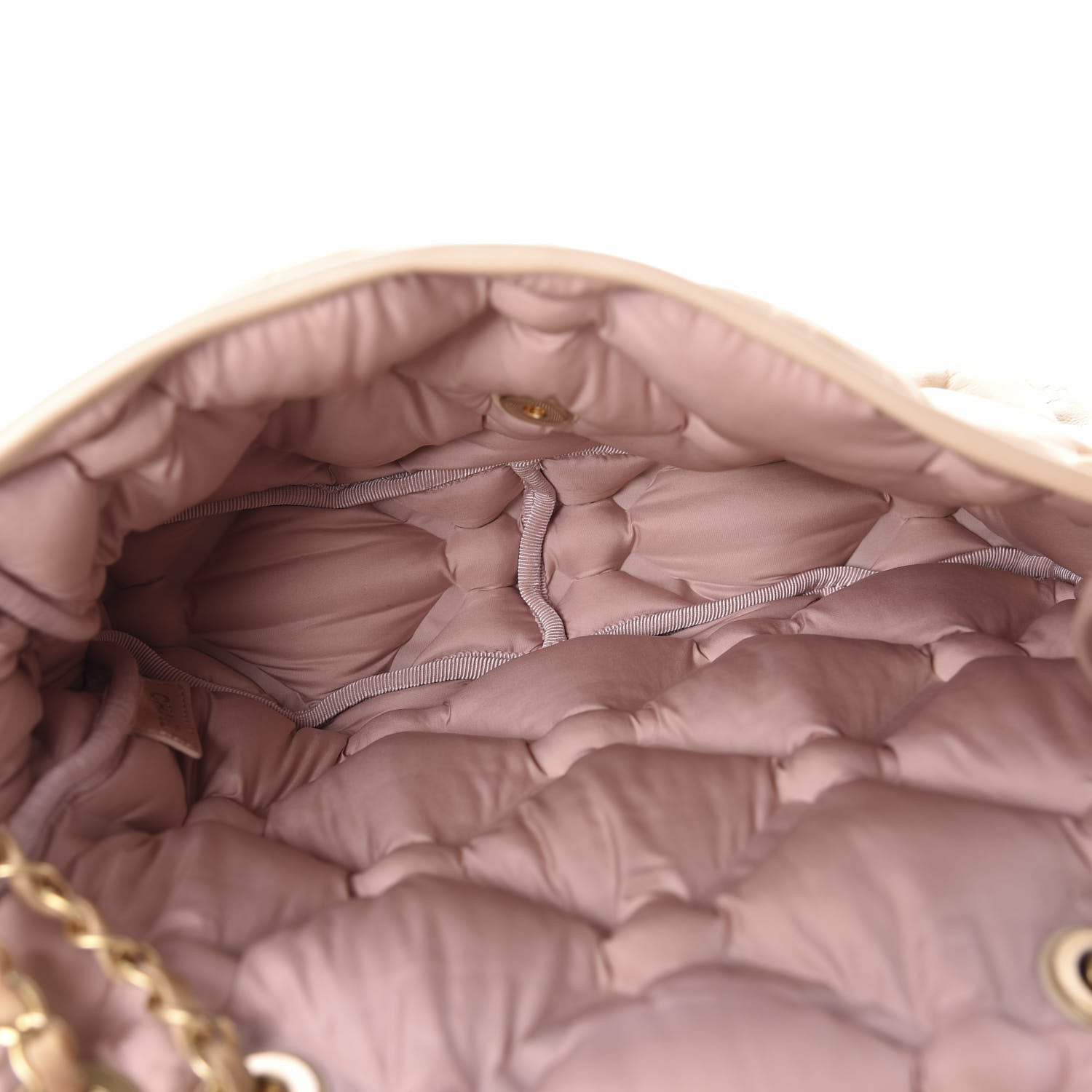 Chanel Iridescent Calfskin Quilted Small Chesterfield Flap Light Beige 6 of 17