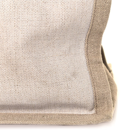 Saint Laurent Linen Calfskin Rive Gauche Tote Optic White 13 of 14