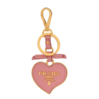 Prada Saffiano Heart Keychain Charm Petalo 1 of 3