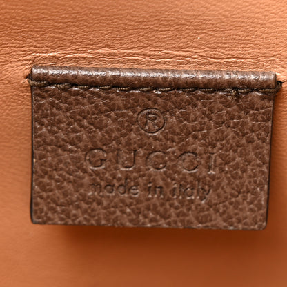 Gucci Monogram Jumbo GG Textured Dollar Calfskin Mini Diana Tote Bag Camel Ebony New Acero 6 of 14
