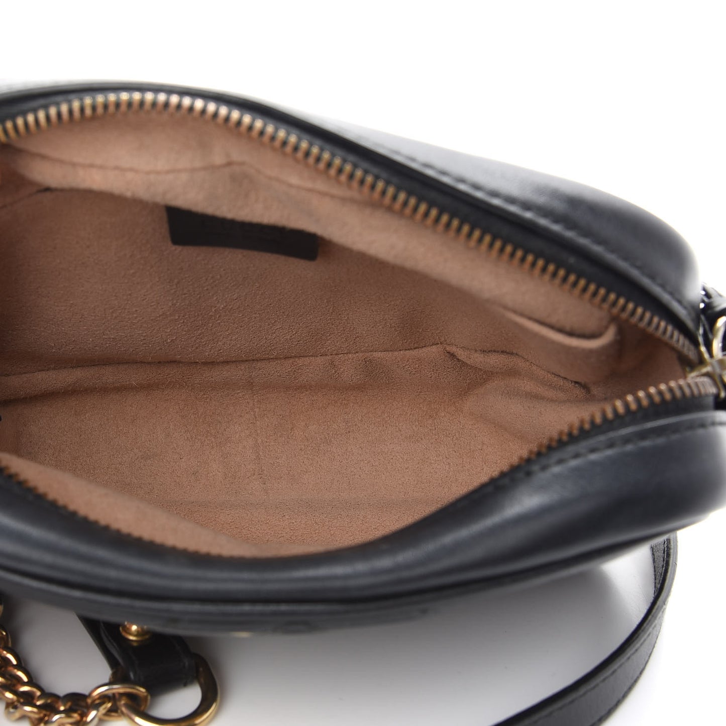 Calfskin Matelasse Mini GG Marmont Chain Shoulder Bag Black