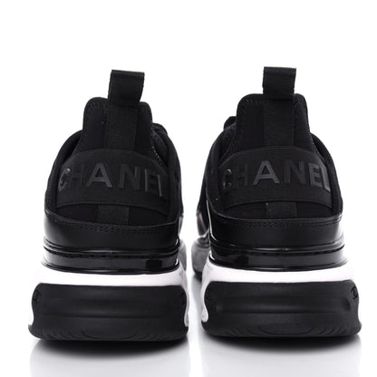 Chanel Velvet Calfskin Mixed Fibers CC Sneakers 38.5 Black 7 of 11