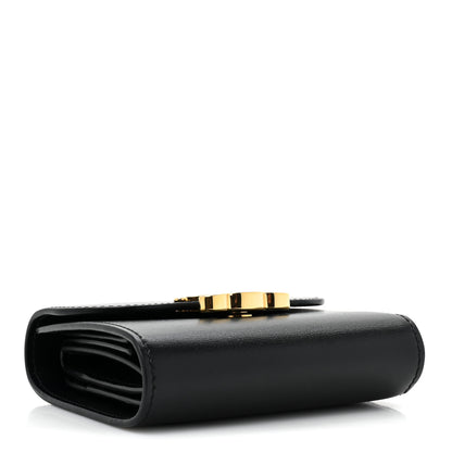 Celine Shiny Calfskin Small Triomphe Wallet Black 4 of 12