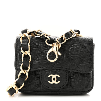 Chanel Caviar Quilted Mini Chain Belt Bag Black 1 of 14