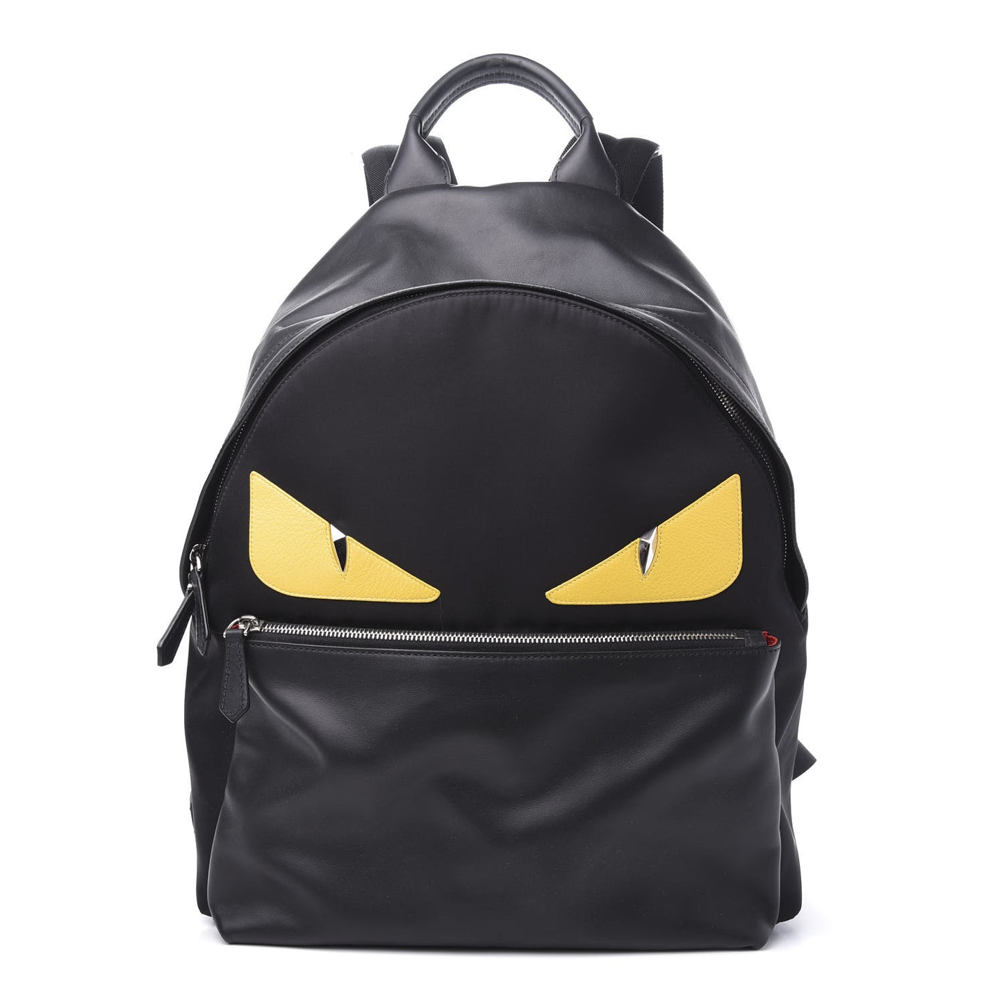 Nylon Vitello Liberty Vitello Dolce Monster Eyes Rounded Backpack Black Sunflower