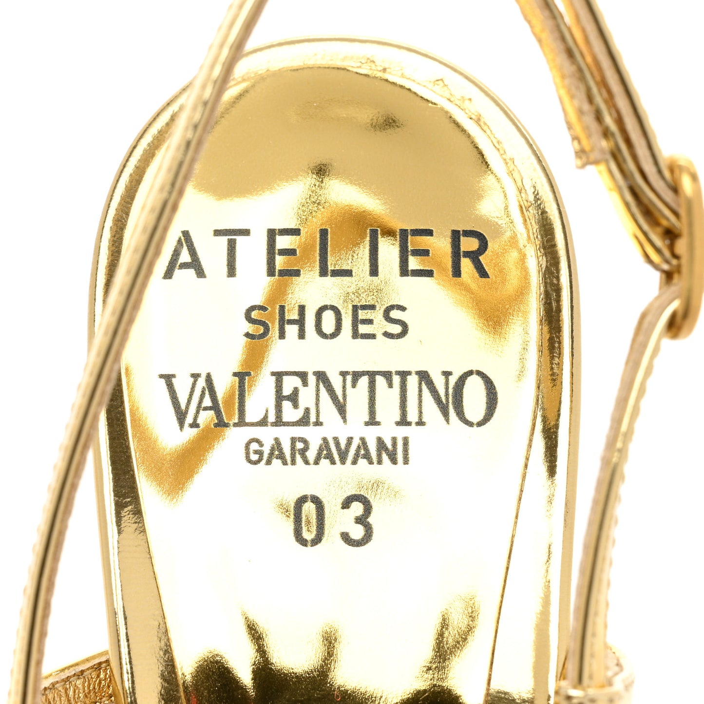 Metallic Calfskin Atelier 03 Rose Edition Slingback 110mm Pumps 37.5 Antique Brass