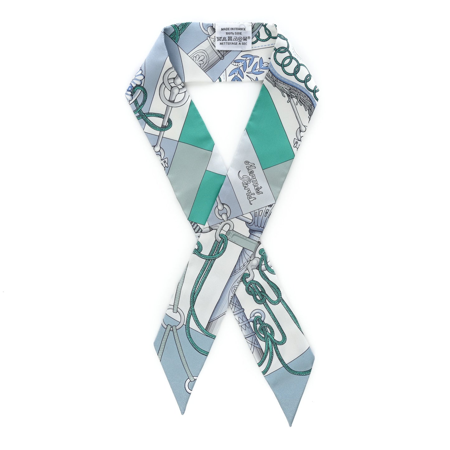 Silk Cliquetis Twilly Ciel White Menthol