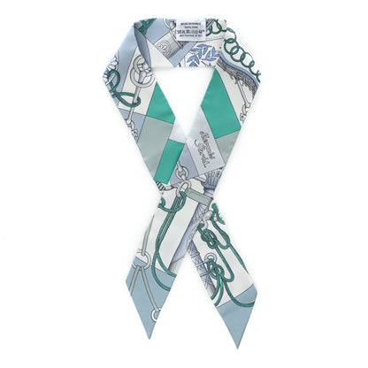 Hermes Silk Cliquetis Twilly Ciel White Menthol 1 of 4