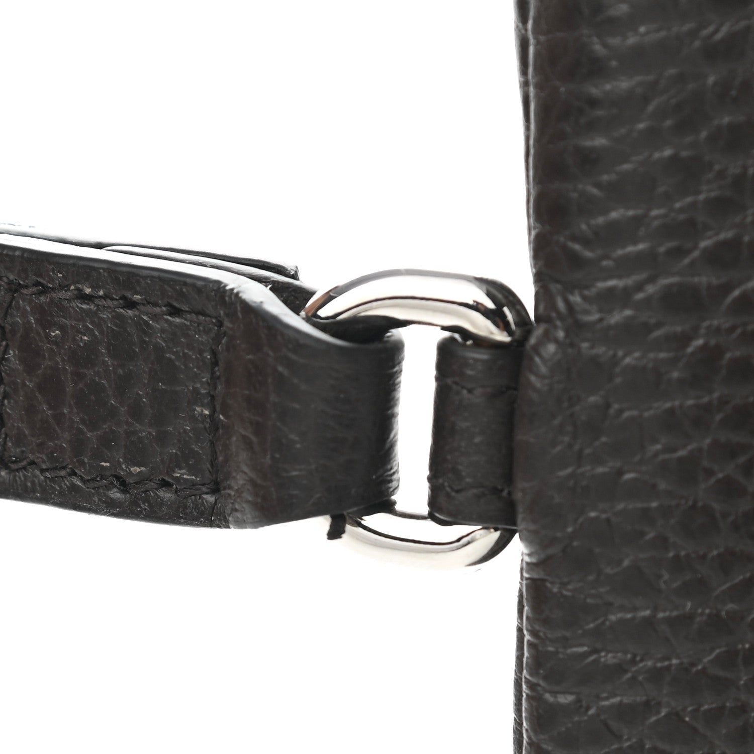Gucci Grained Calfskin Zip Wristlet Pouch Brown 8 of 8
