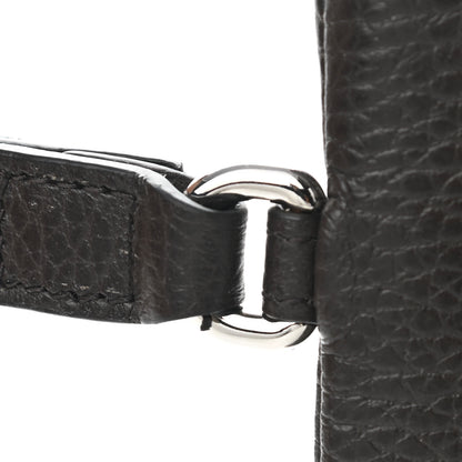 Gucci Grained Calfskin Zip Wristlet Pouch Brown 8 of 8