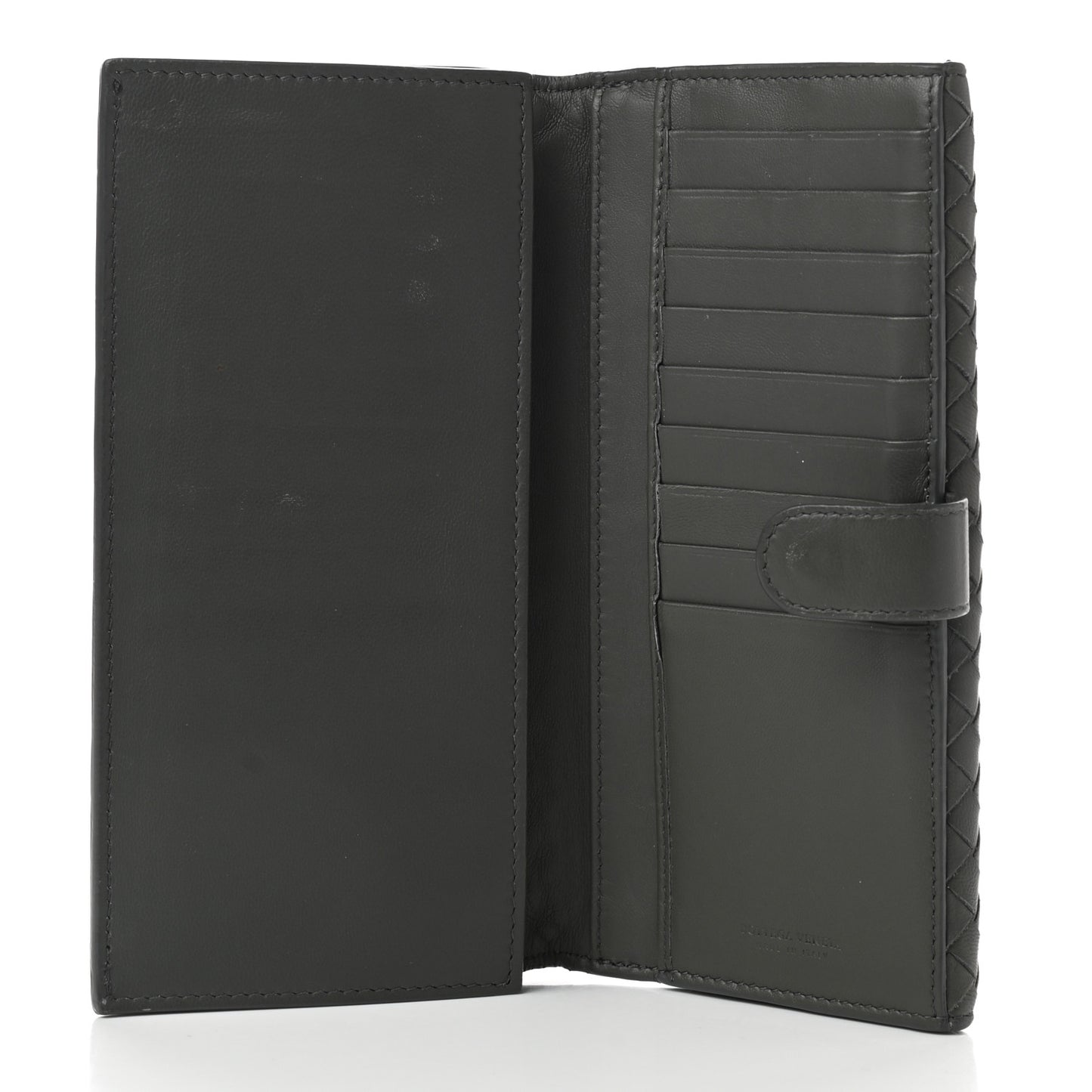 Nappa Intrecciato Continental Wallet Grey