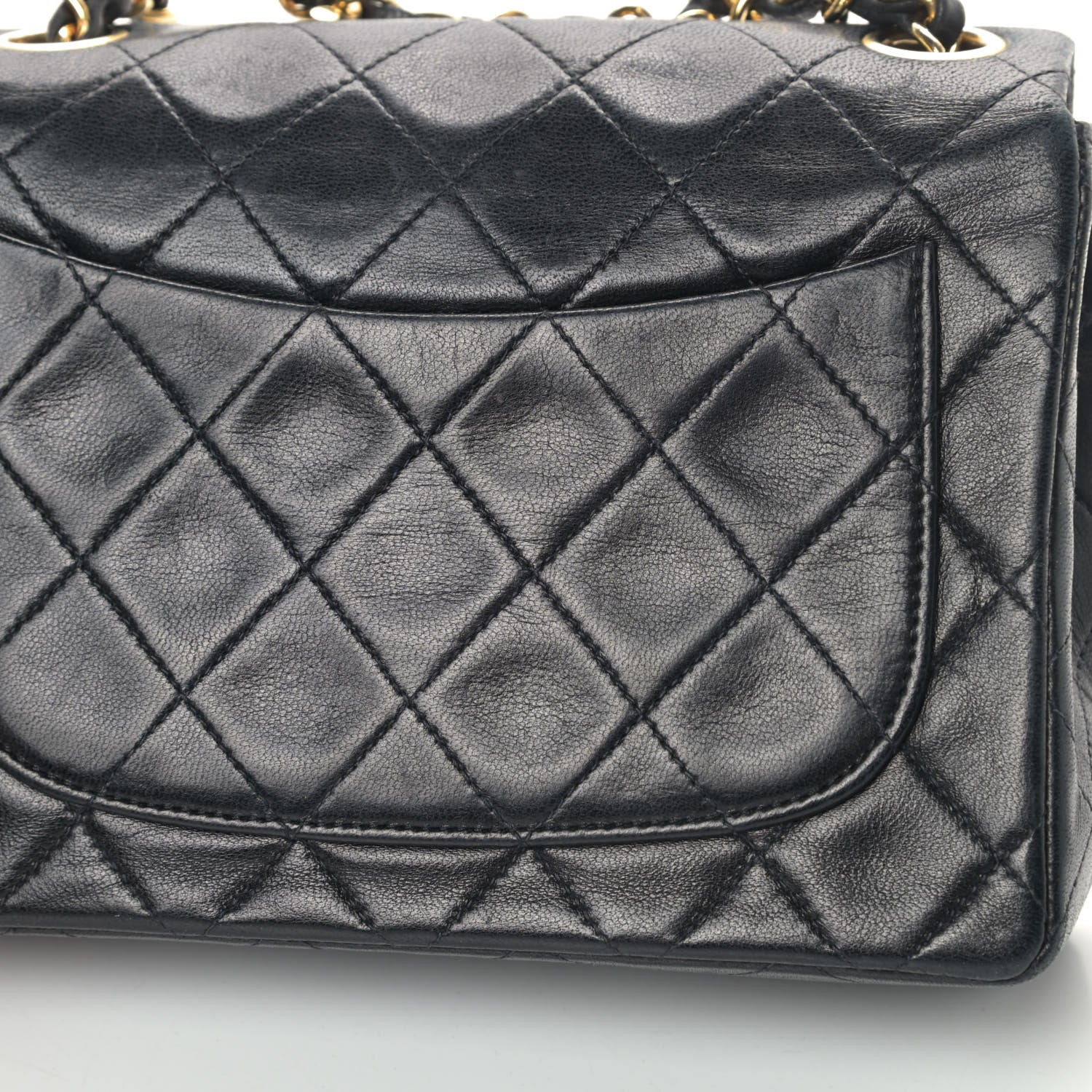 Chanel Lambskin Quilted Mini Square Flap Bag Black 5 of 5