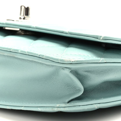Chanel Lambskin Quilted Trendy CC Wallet On Chain WOC Light Blue 8 of 9