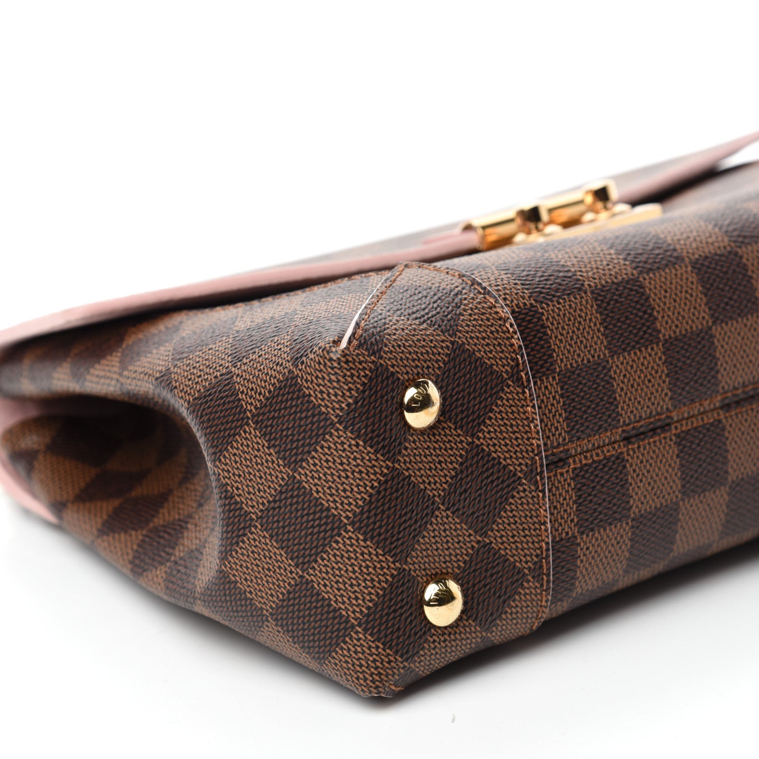 Louis Vuitton Damier Ebene Caissa Clutch Rose Ballerine 6 of 11