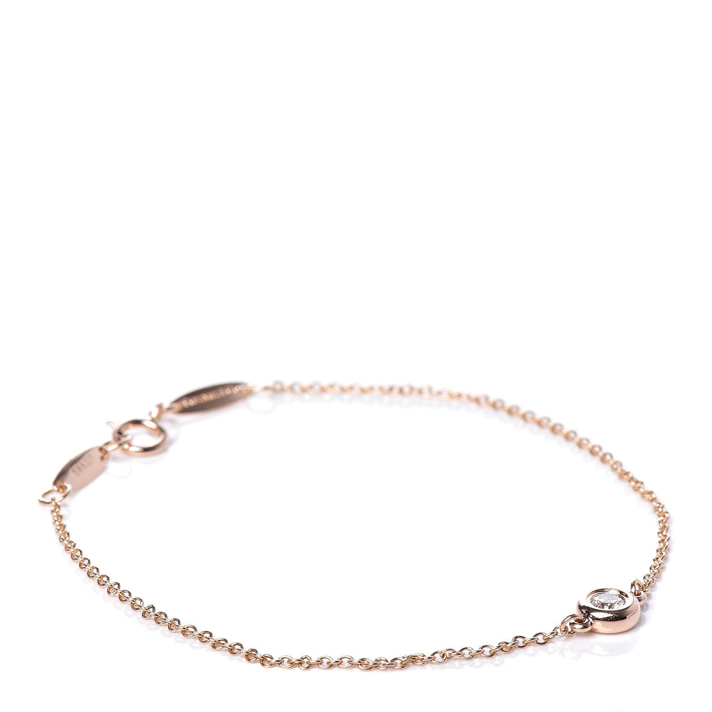 18K Rose Gold Diamond .08ct Elsa Peretti Diamonds by the Yard Bracelet