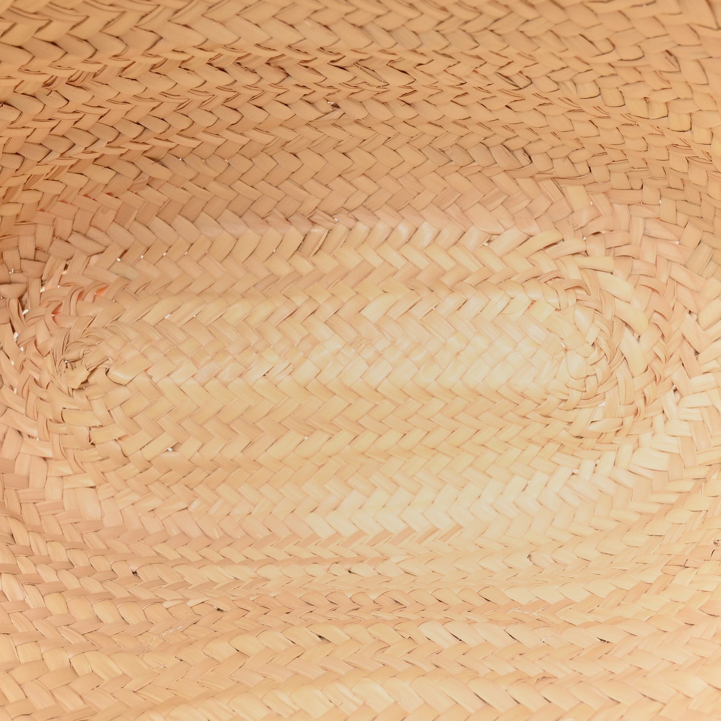 Raffia Calfskin Triomphe Medium Panier Tan