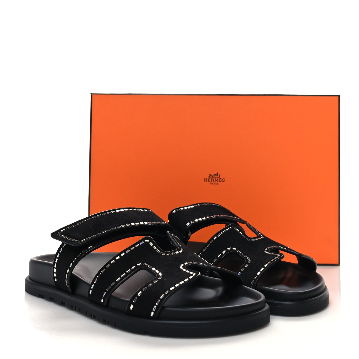Suede Crystal Womens Chypre Sandals 39 Black