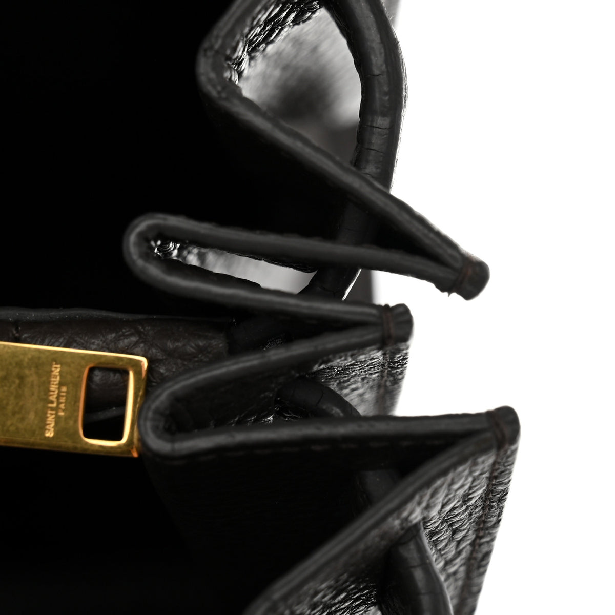 Saint Laurent Grained Calfskin Large Sac de Jour Carryall Earth 12 of 16