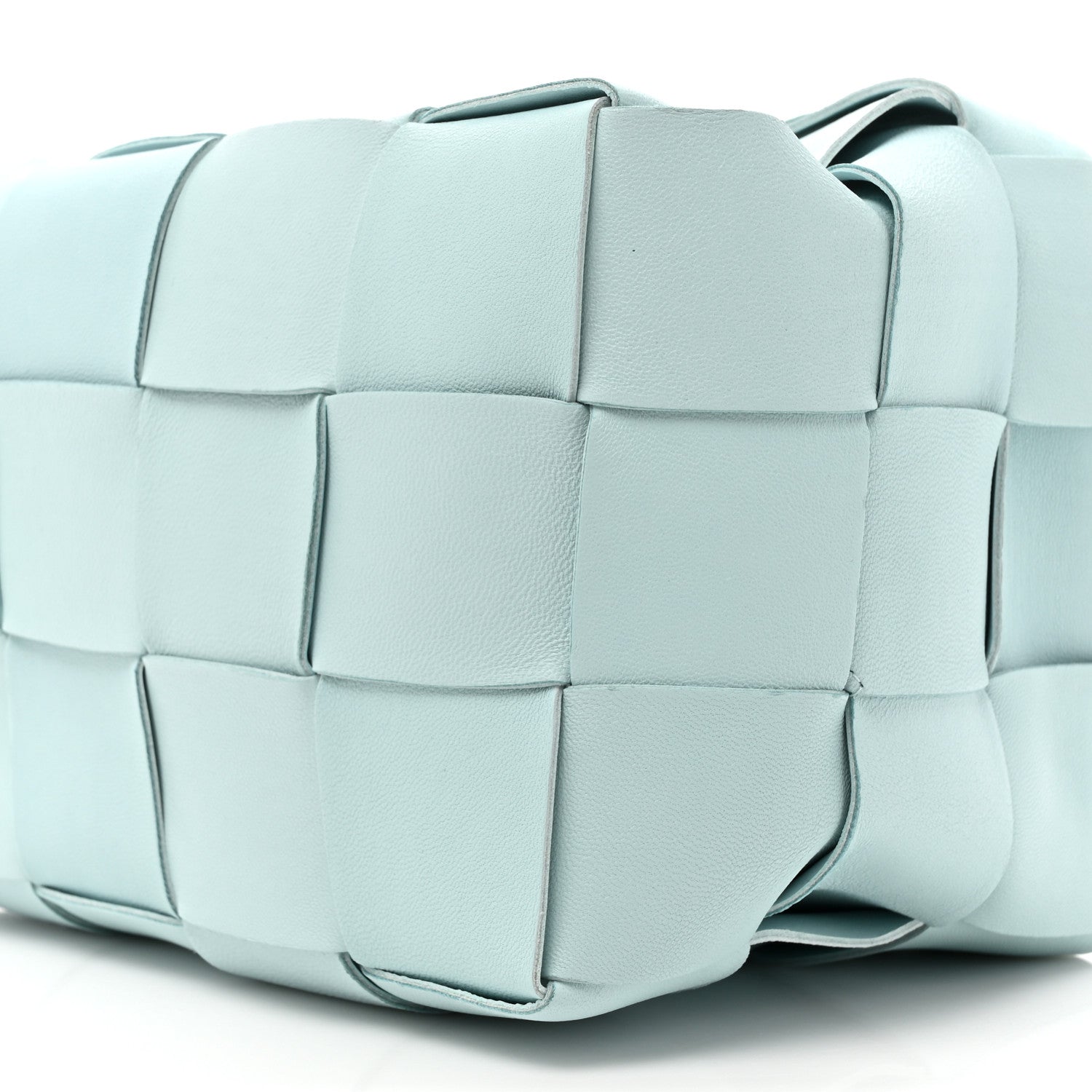Bottega Veneta Nappa Maxi Intrecciato Small Cassette Bucket Bag Topazio Silver 9 of 9