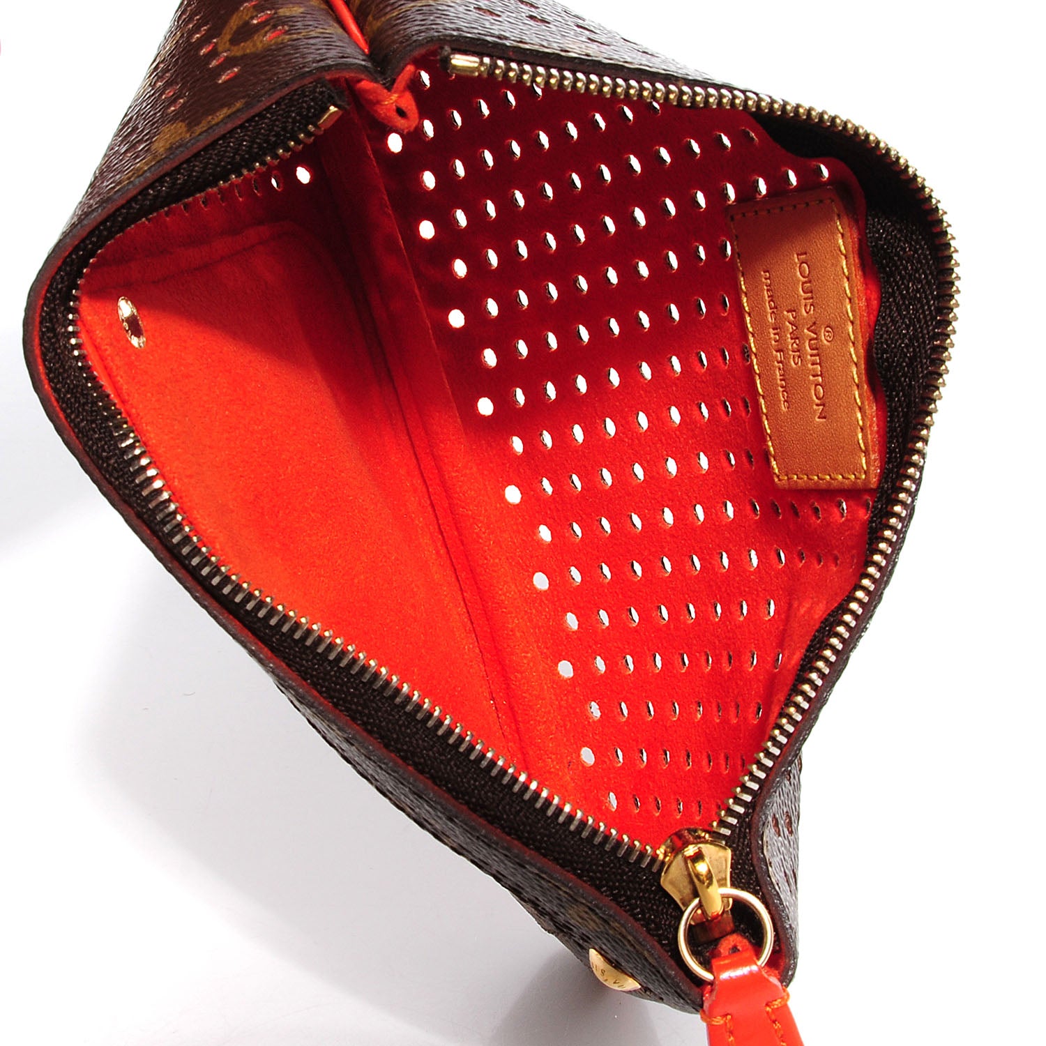 Louis Vuitton Monogram Perforated Pochette Plat Orange 5 of 7