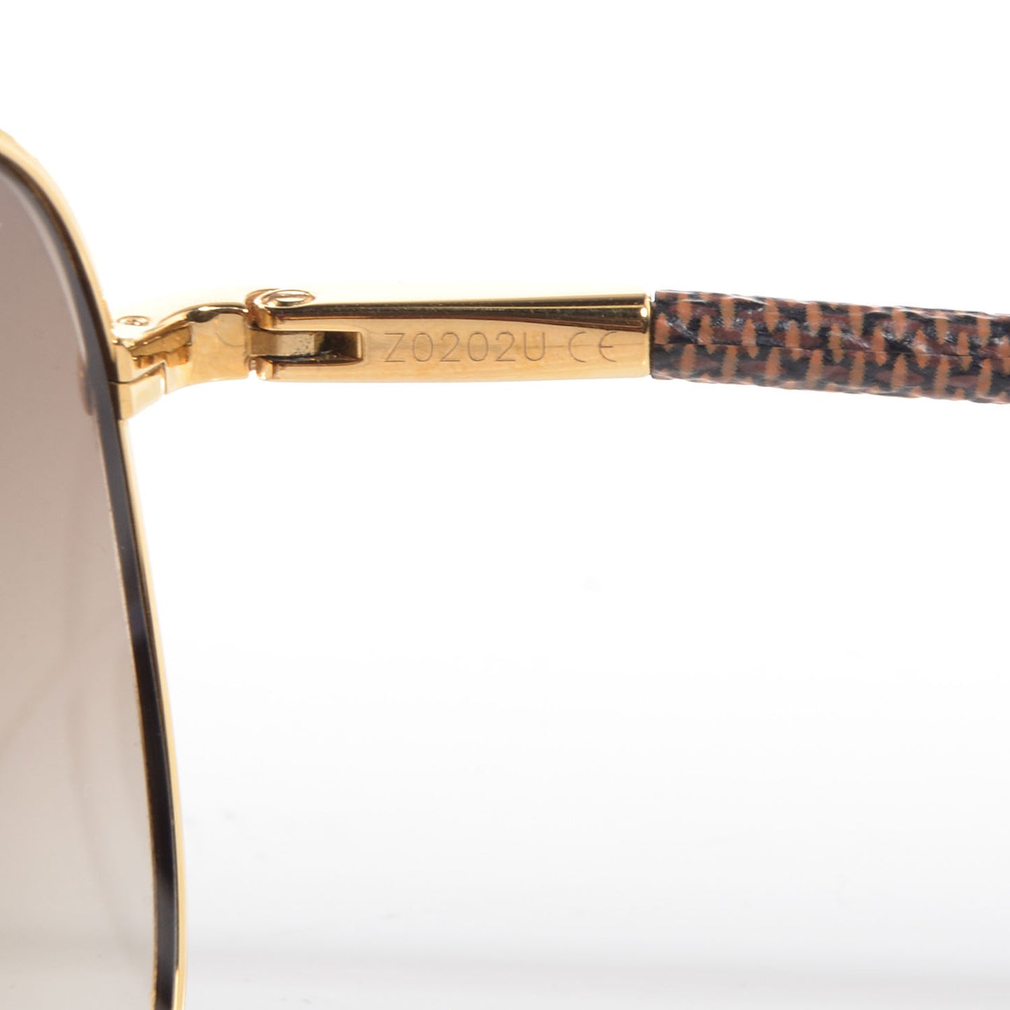 Damier Conspiration Pilote Aviator Sunglasses Z0202U Gold