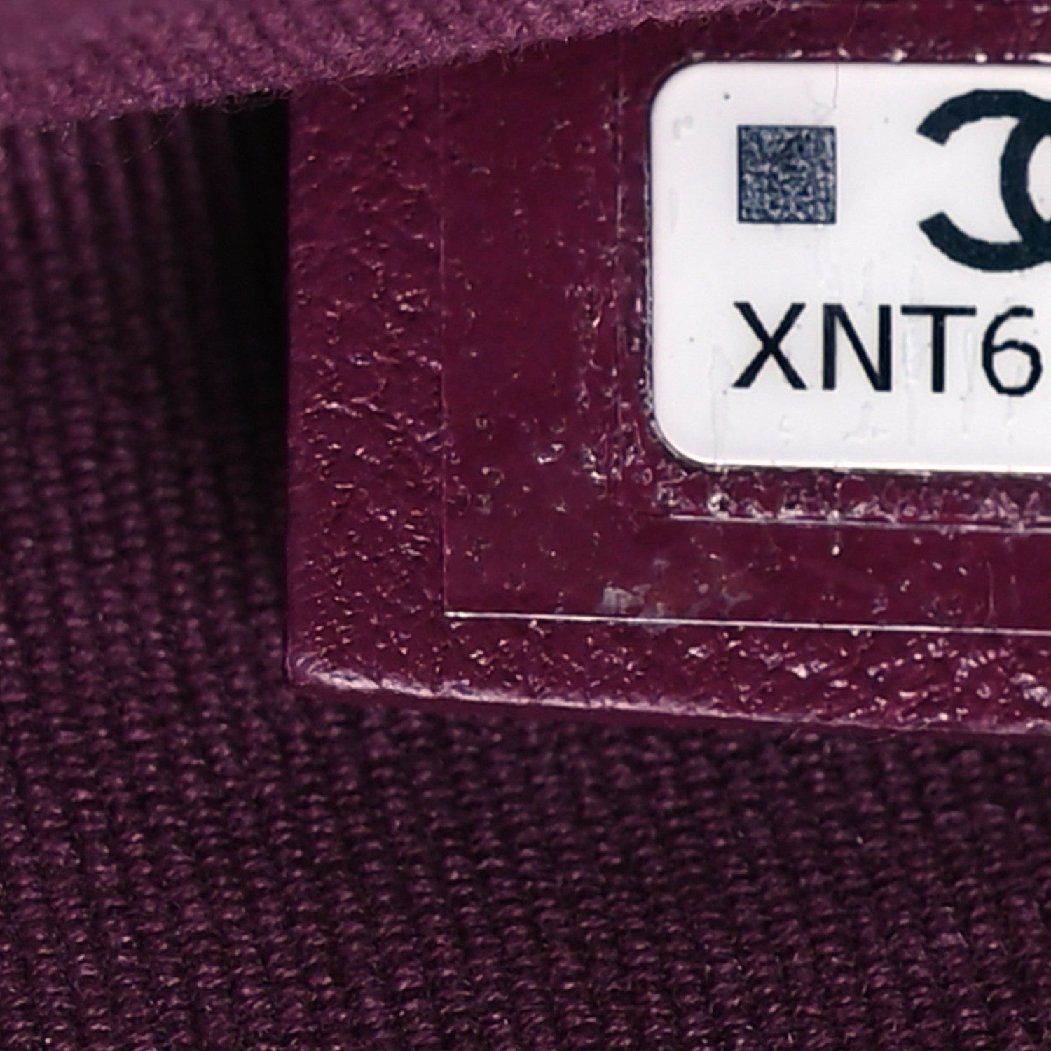 Chanel Lambskin Quilted Zip Card Holder Wallet Dark Purple 8 of 10