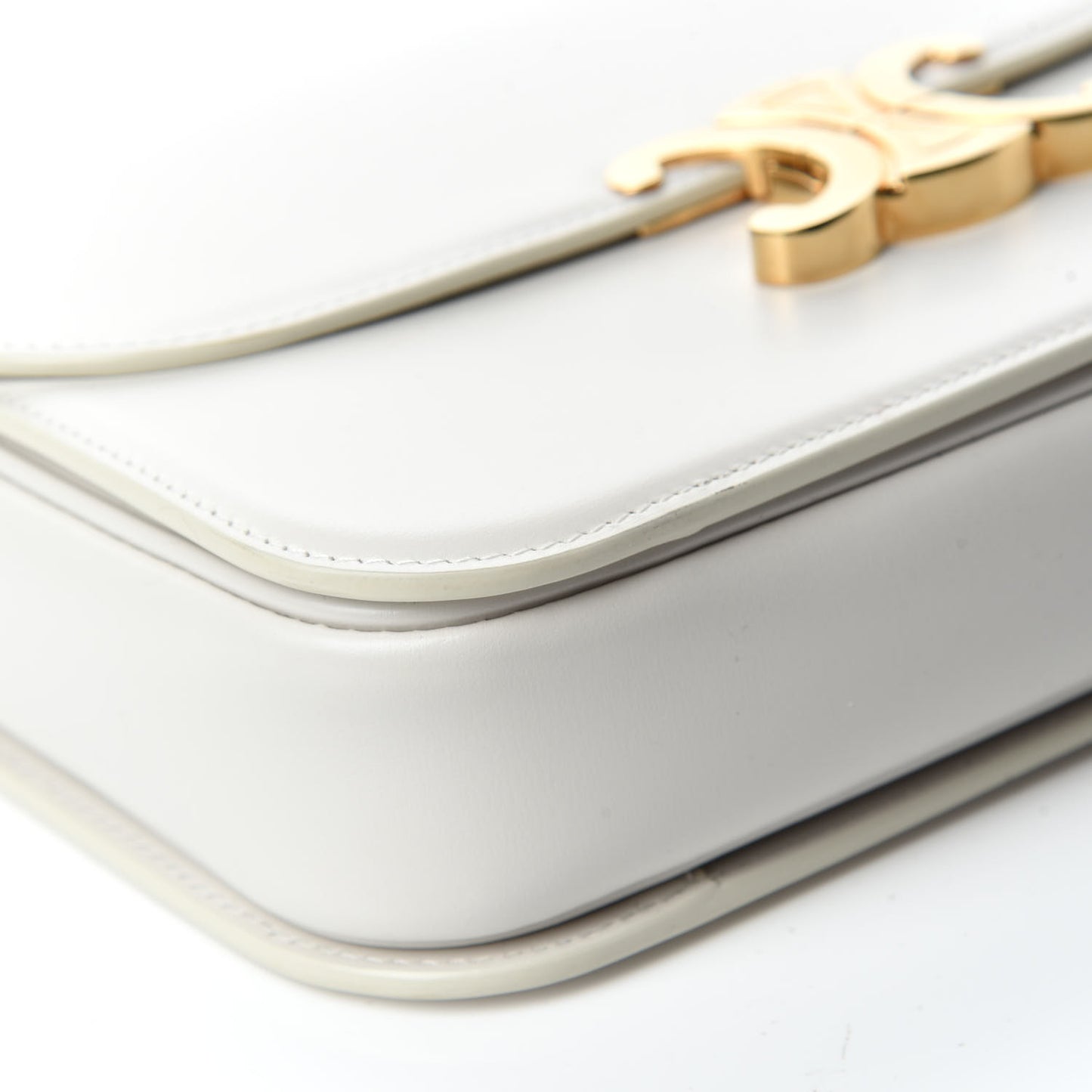 Shiny Calfskin Medium Triomphe White