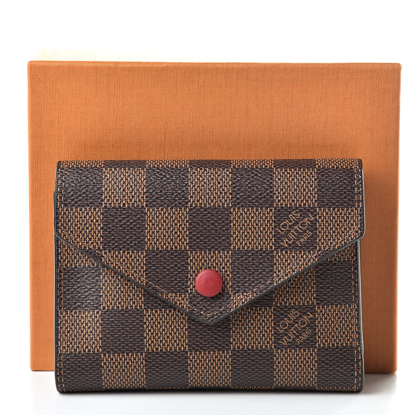 Damier Ebene Victorine Wallet Red