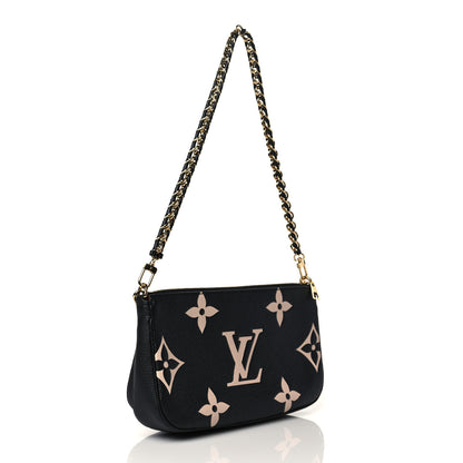 Louis Vuitton Empreinte Monogram Giant Multi Pochette Accessories Black Beige 2 of 9