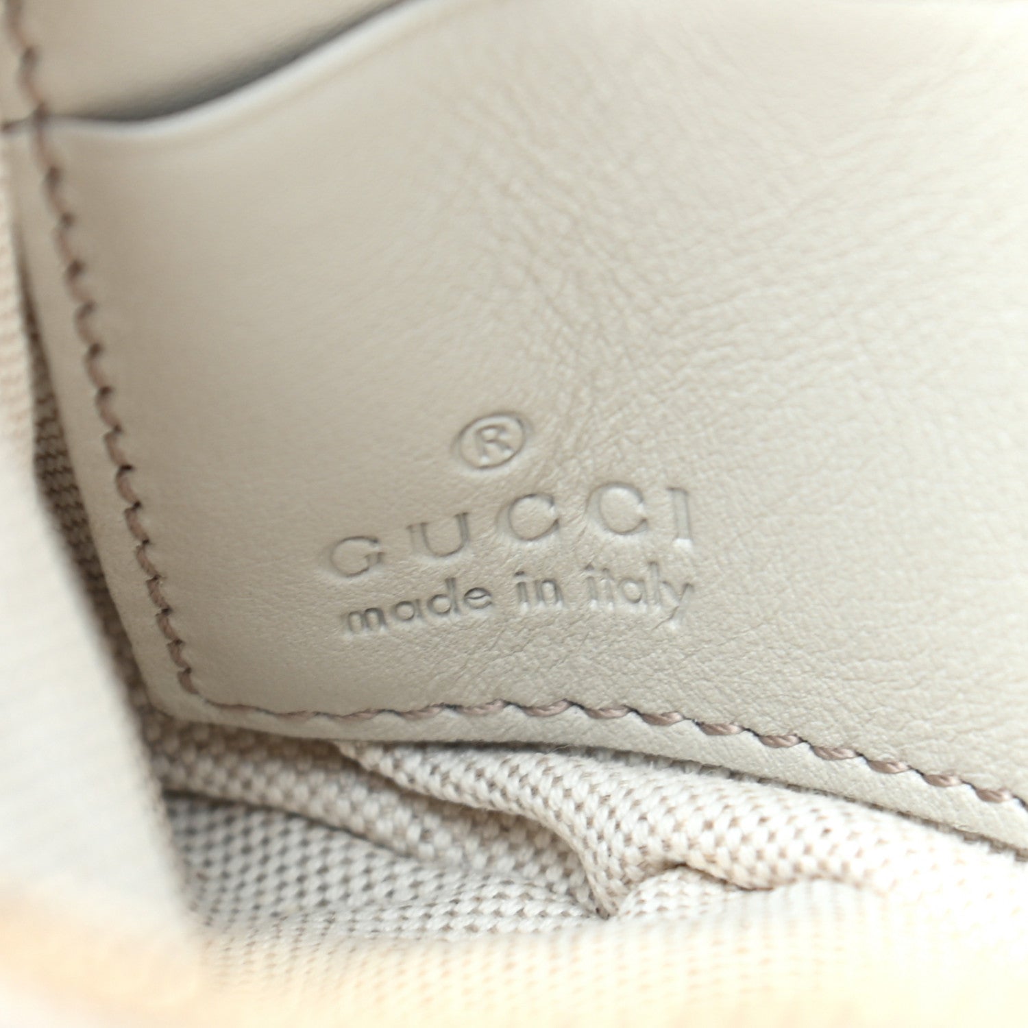 Gucci Monogram Mayfair Wristlet Off White 6 of 6