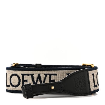 Loewe Calfskin Jacquard Anagram Strap Navy Black 1 of 7