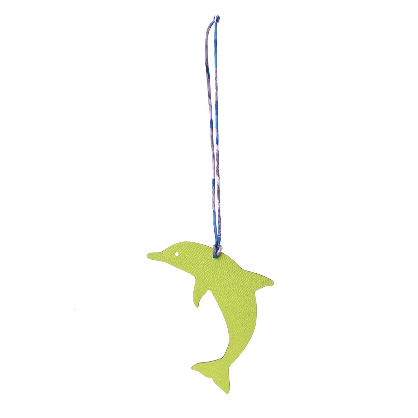 Epsom Togo Petit H Dolphin Bag Charm Kiwi Blue Jean
