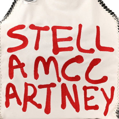 Stella McCartney X ED CURTIS Shaggy Deer Logo Embroidered Large Falabella Chalk 8 of 11