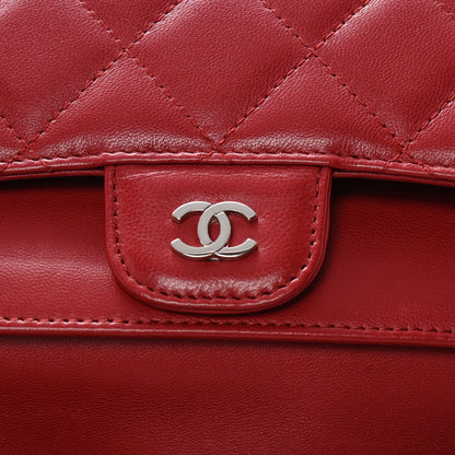 Chanel Lambskin Quilted Large Flap Wallet Red 7 of 8