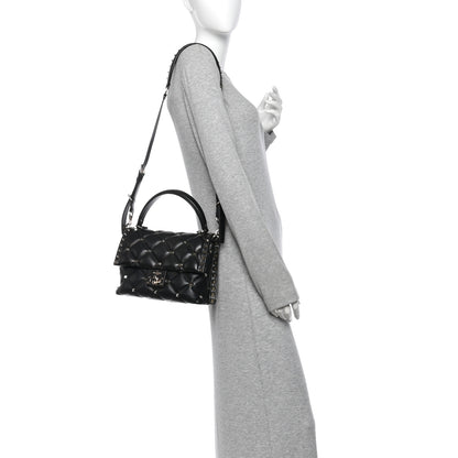 Valentino Garavani Nappa Medium Candystud Top Handle Bag Black 2 of 10