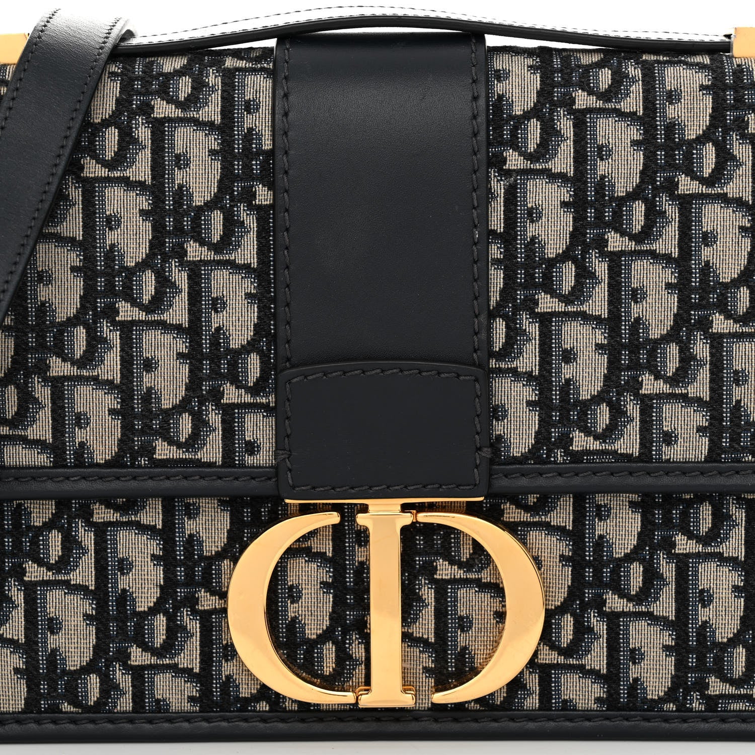Christian Dior Oblique 30 Montaigne Flap Bag Blue 7 of 9