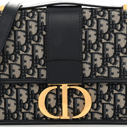 Christian Dior Oblique 30 Montaigne Flap Bag Blue 7 of 9