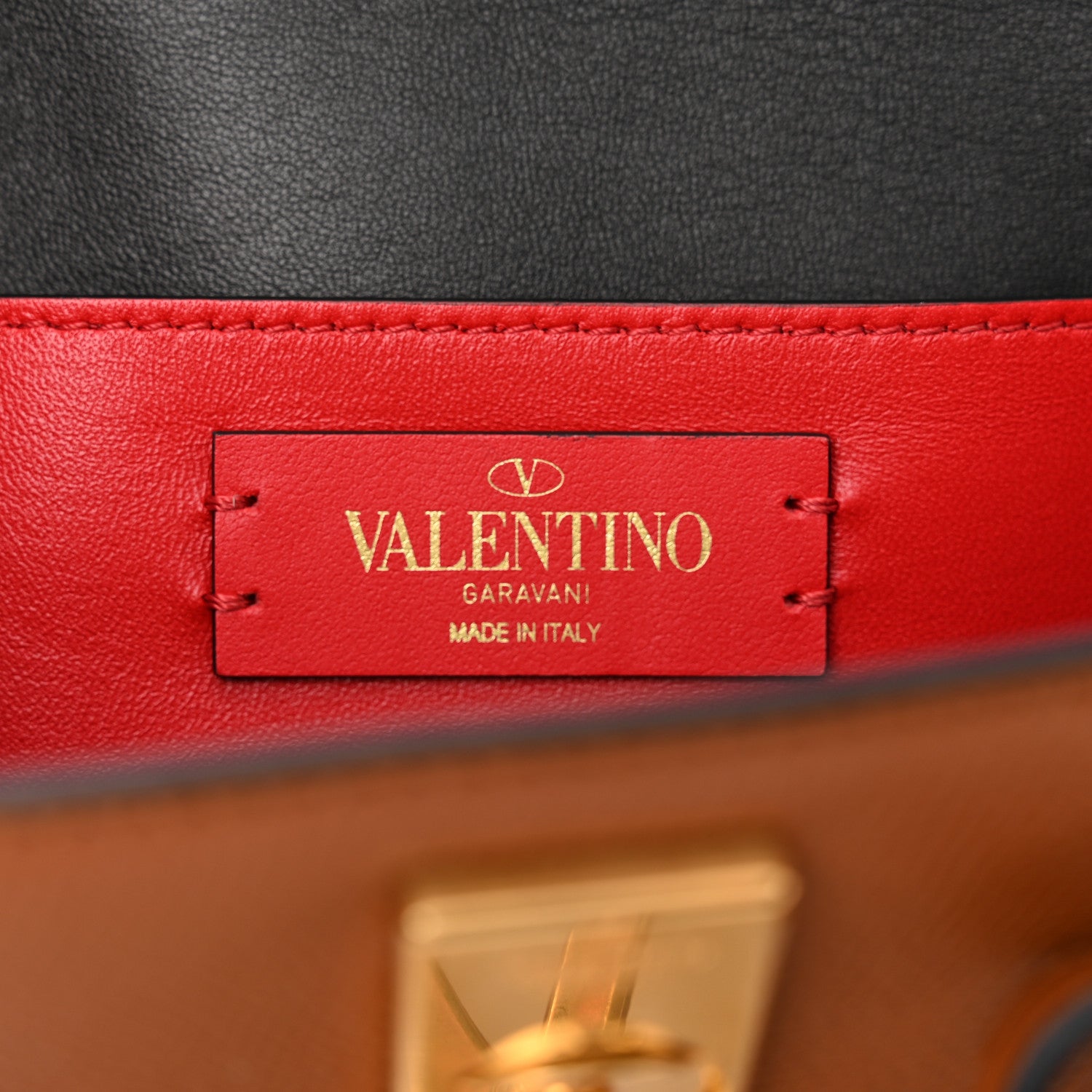 Valentino Garavani Grainy Calfskin VSling Belt Bag Saddle Brown 6 of 10