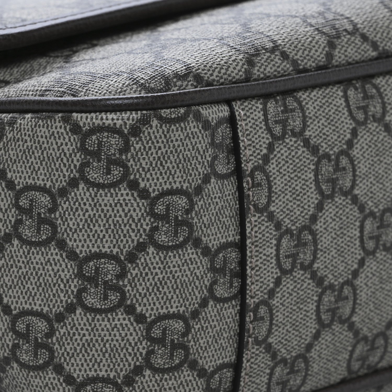 Gucci Tender GG Supreme Monogram Textured Dollar Calfskin Medium Ophidia Messenger Bag Beige Ebony New Acero 9 of 11